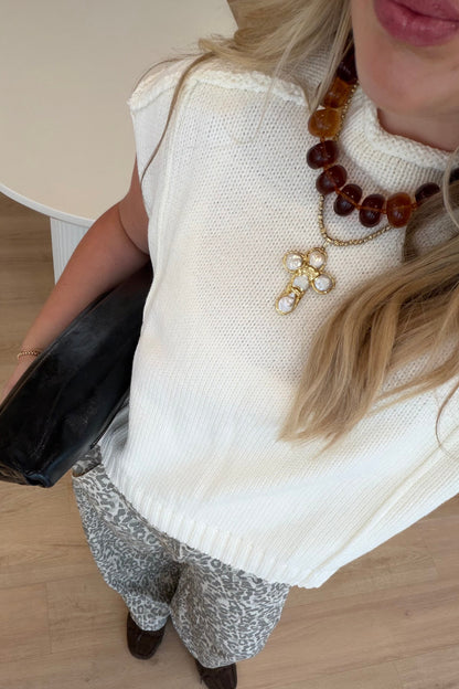 Perry Mock Neck Sweater Vest