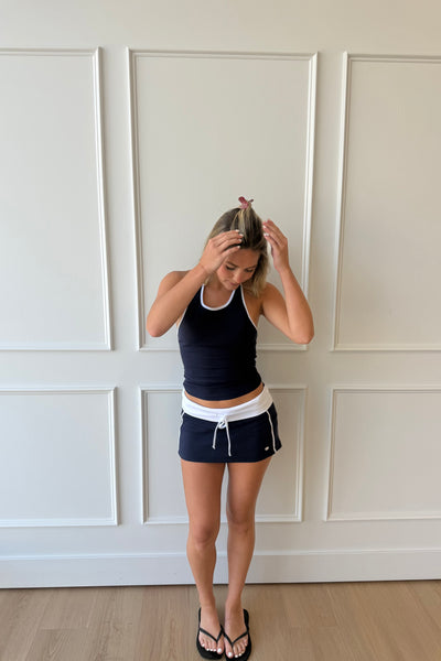 Courtside Mini Skirt - Navy