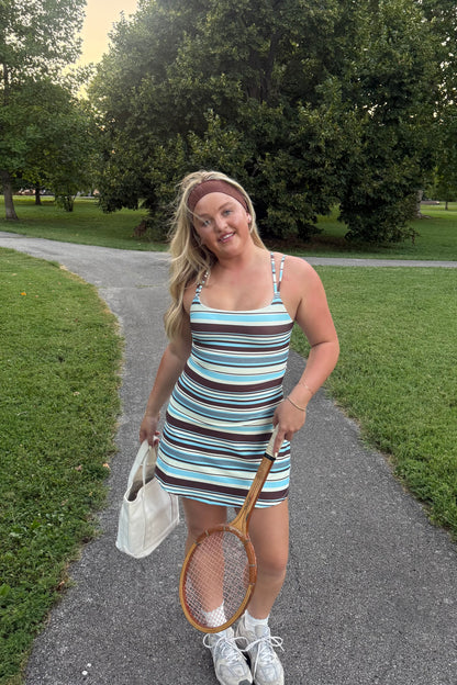 The Palmer Dress - Blue