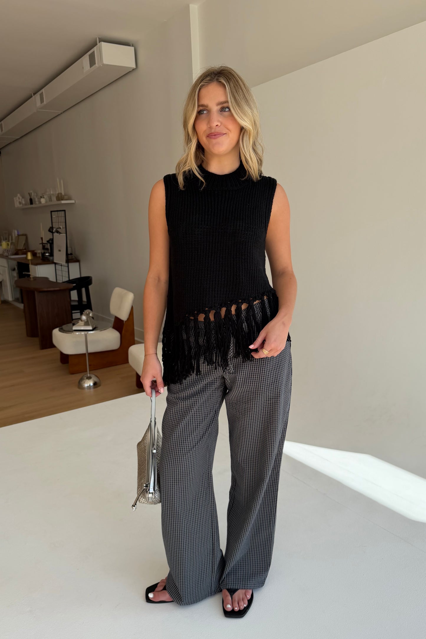 Bowery Fringe Sweater Top