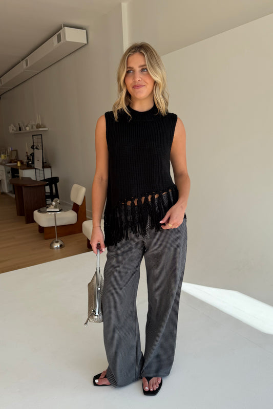 Bowery Fringe Sweater Top