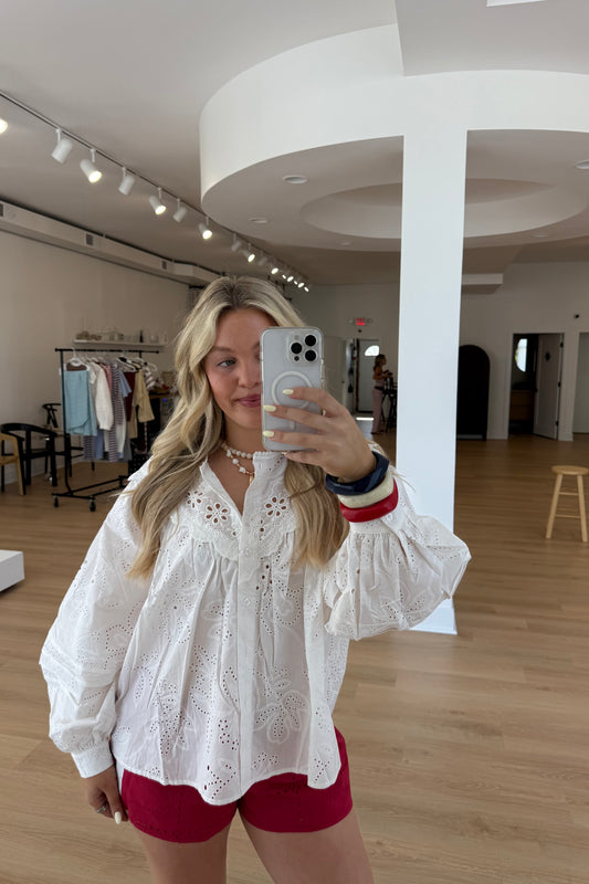 The Nantucket Eyelet Blouse