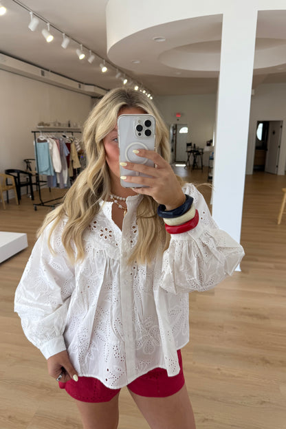 The Nantucket Eyelet Blouse