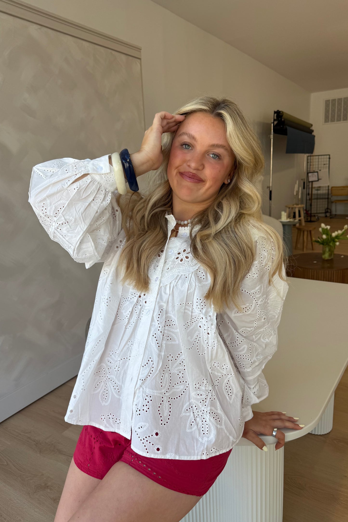 The Nantucket Eyelet Blouse