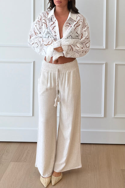 Oatmeal Linen Pant