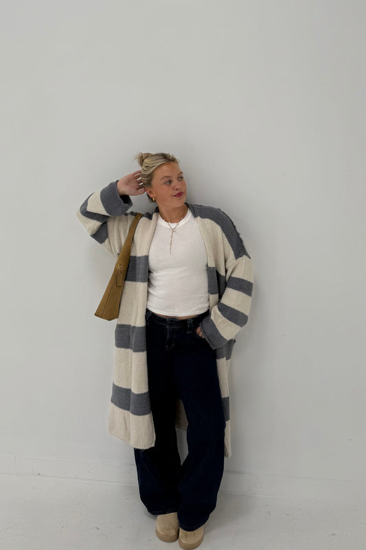 The Weekend Striped Cardigan