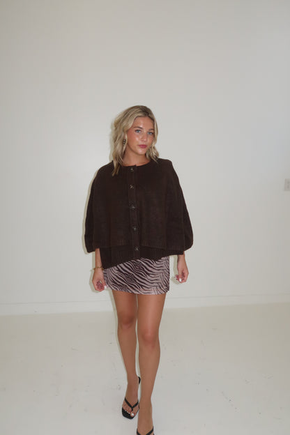 The Cape Cardigan in Espresso