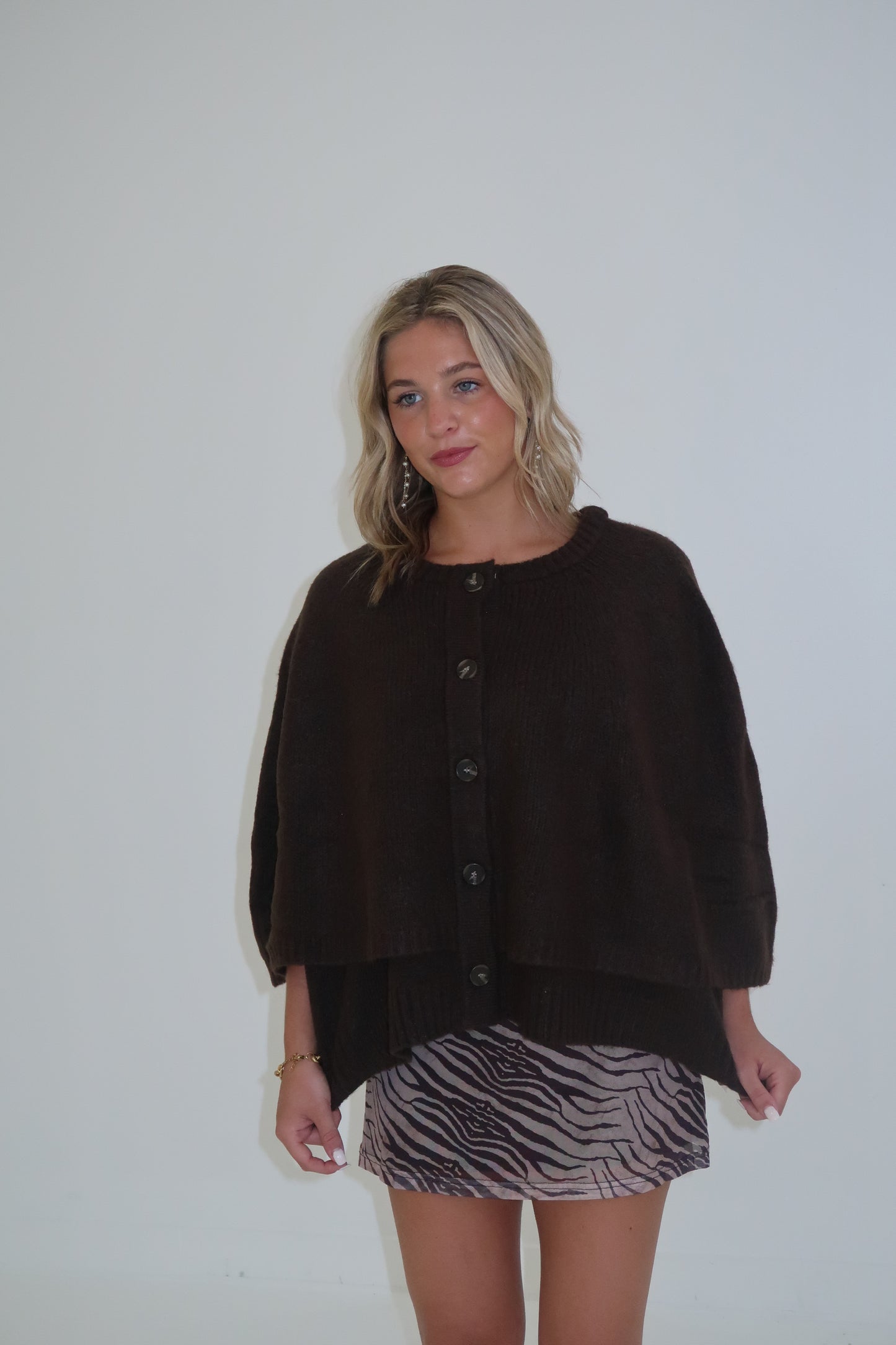 The Cape Cardigan in Espresso