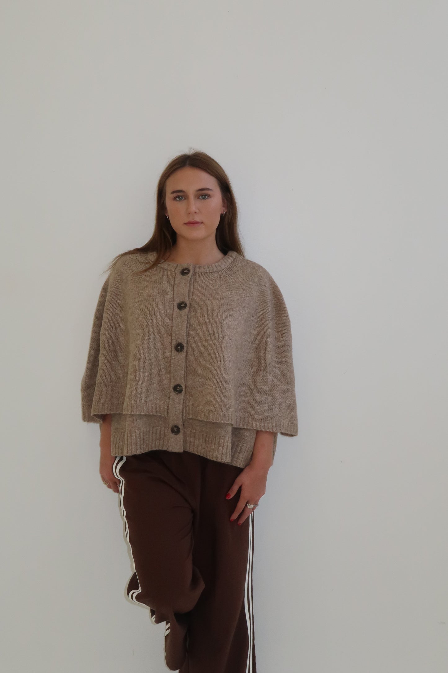 The Cape Cardigan in Taupe