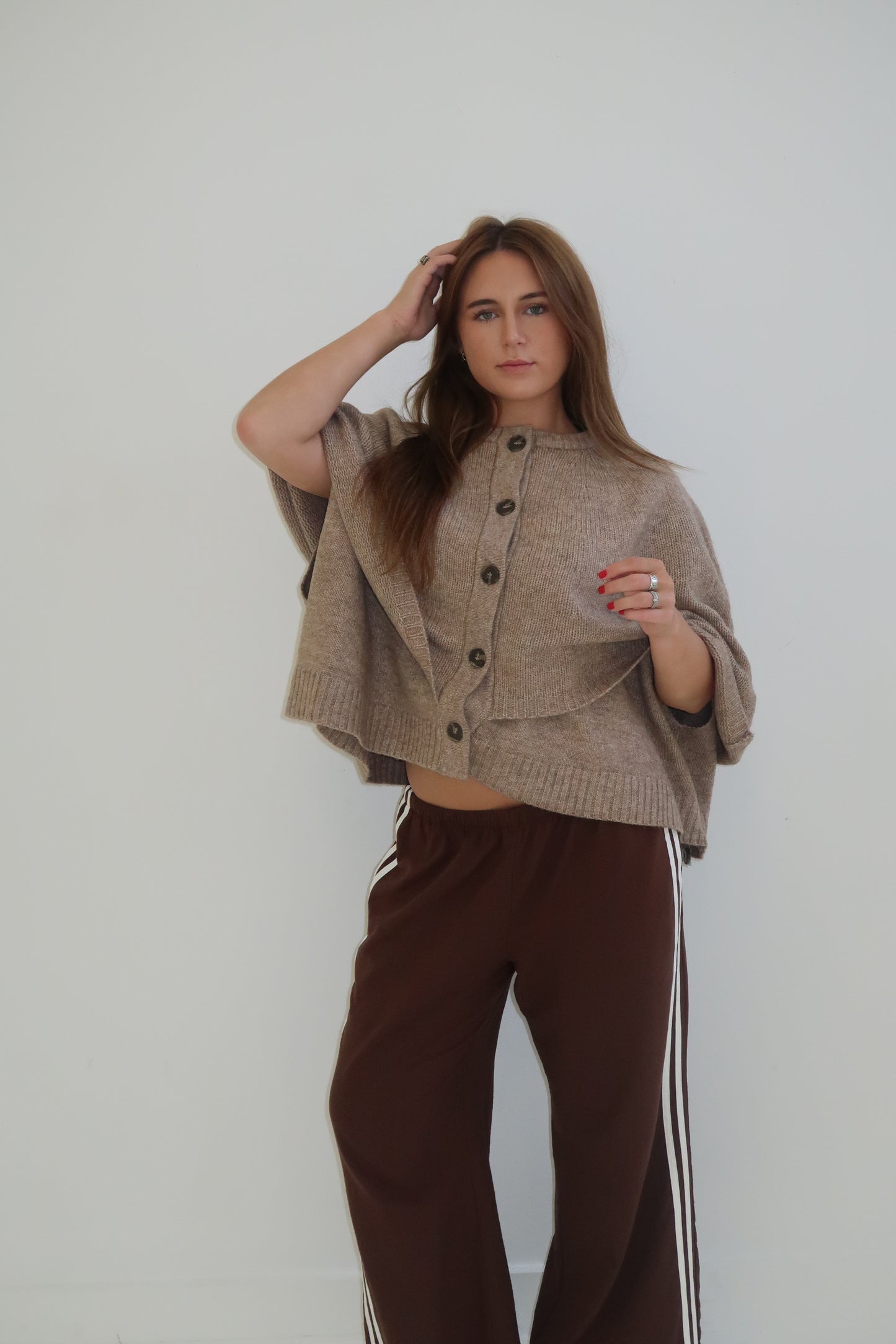 The Cape Cardigan in Taupe