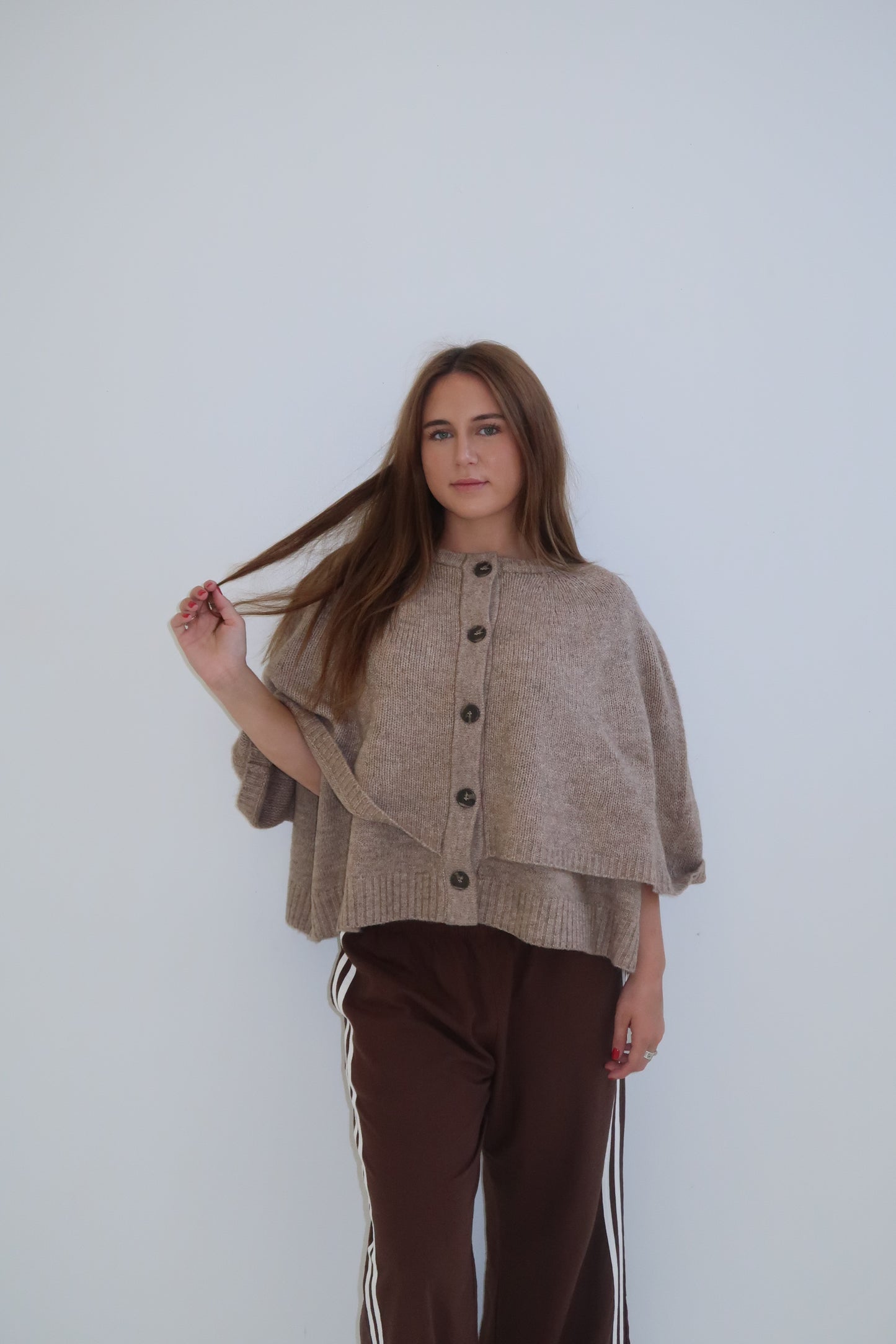The Cape Cardigan in Taupe