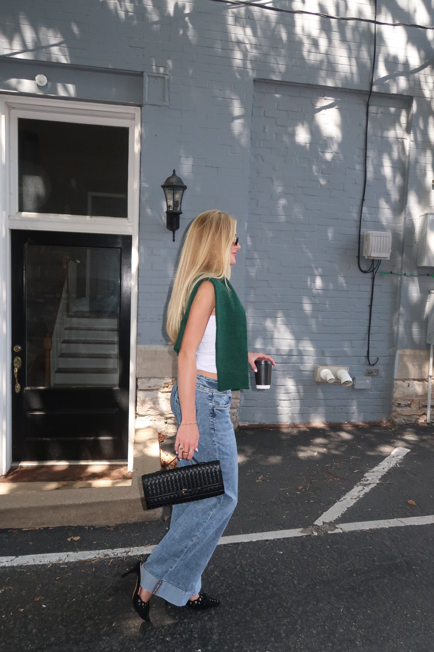 Woven Clutch in Black