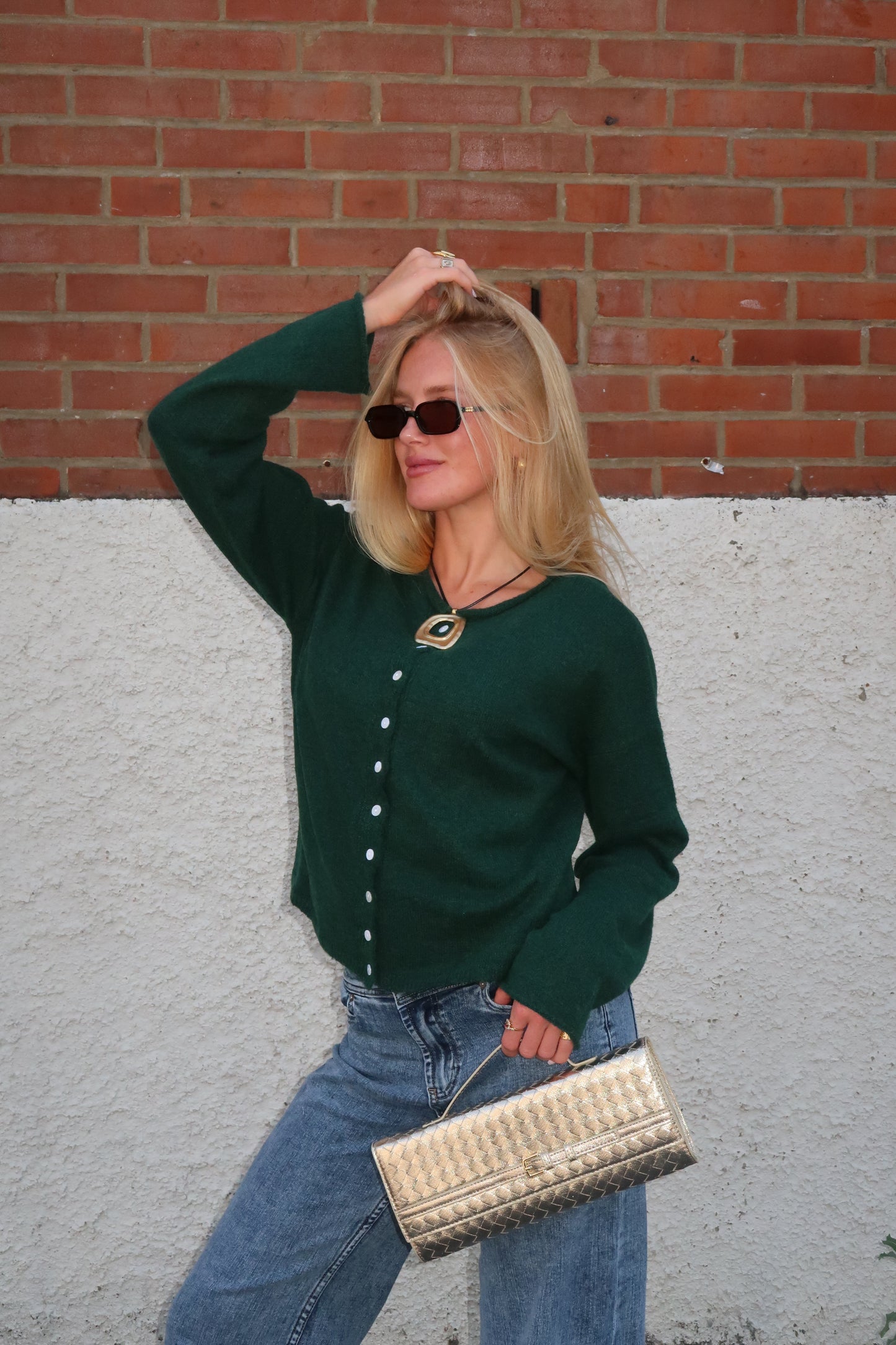 Woven Clutch in Gold