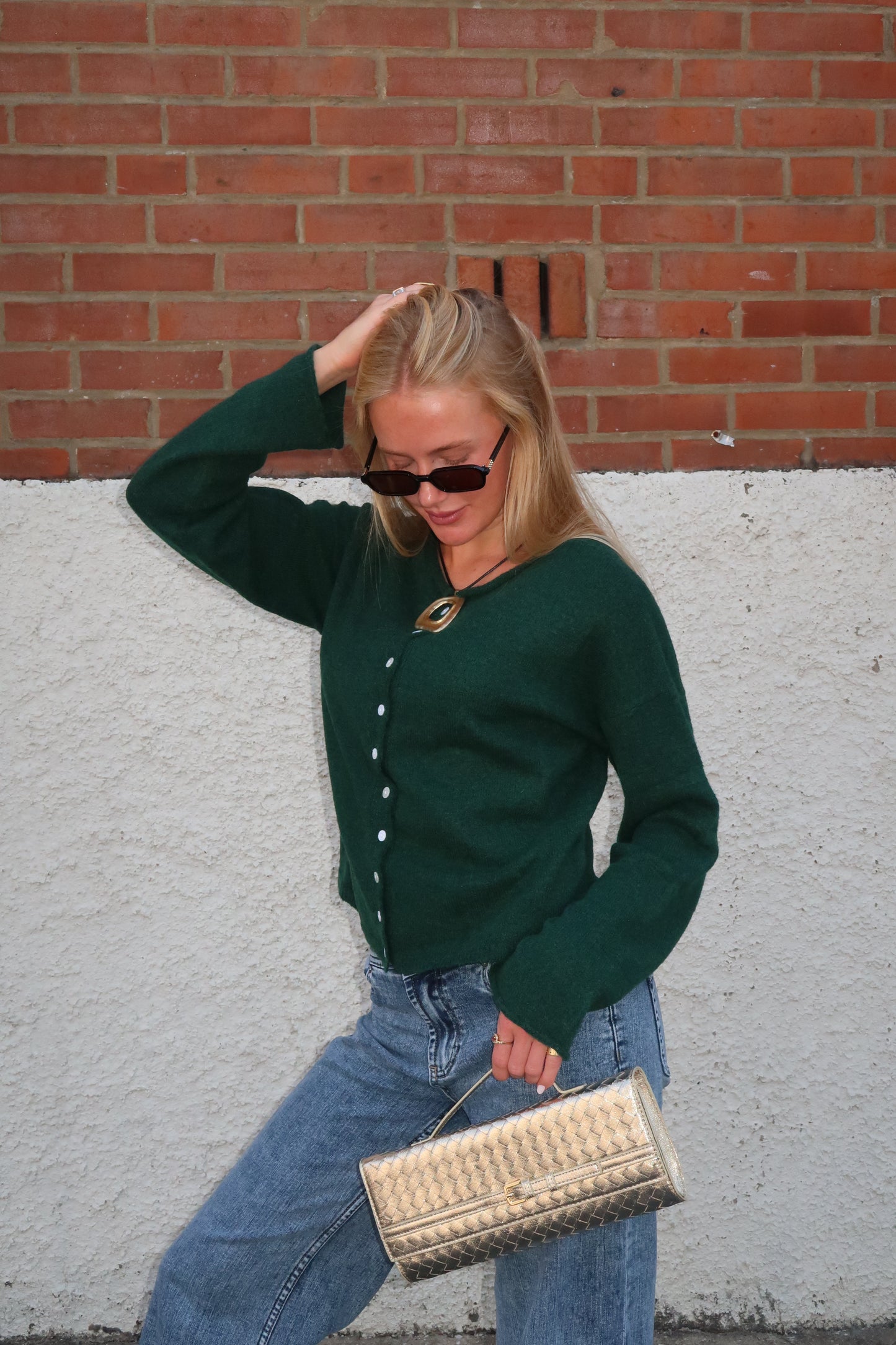 Woven Clutch in Gold