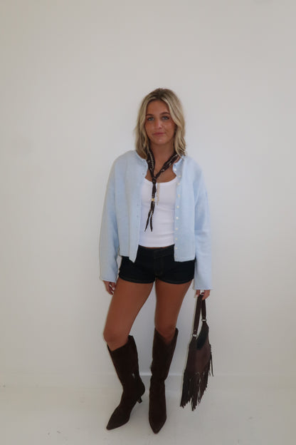 Essential Cardigan in Blue