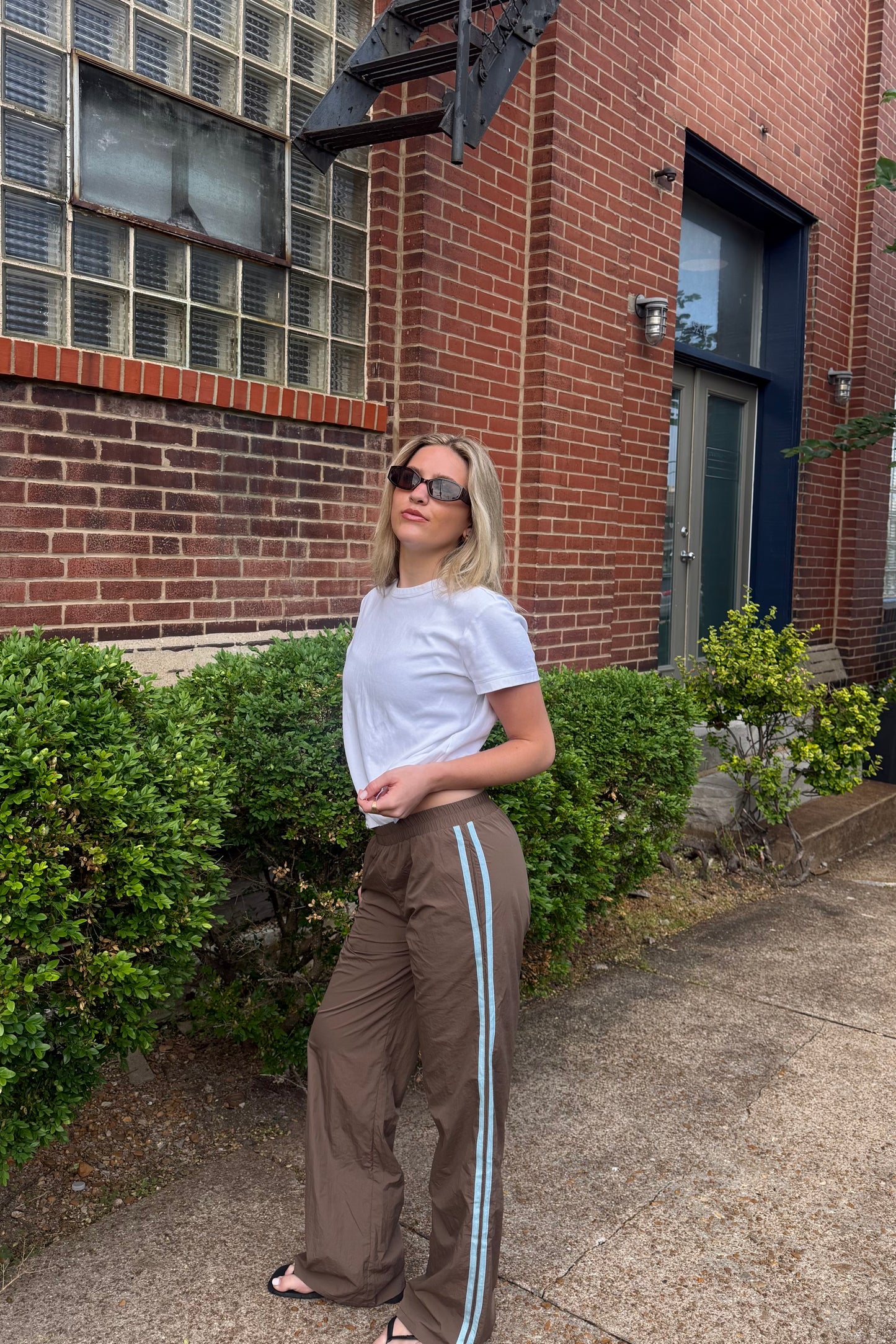 Jet Set Track Pant - Brown/Blue