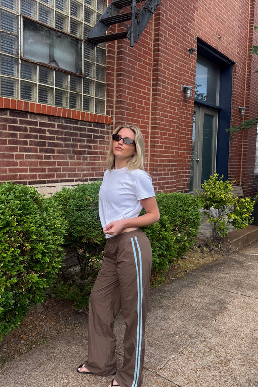 Jet Set Track Pant - Brown/Blue