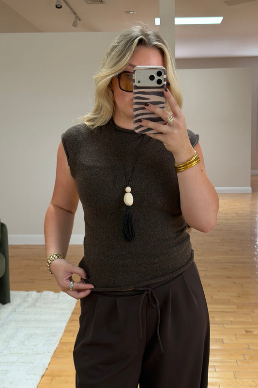 Rowan Knit Top in Brown