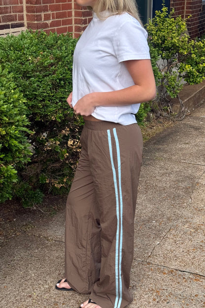 Jet Set Track Pant - Brown/Blue
