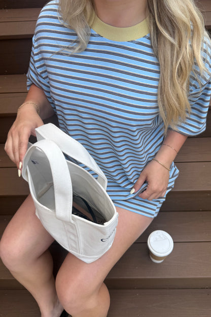 Getaway Stripe Short - Sky Blue