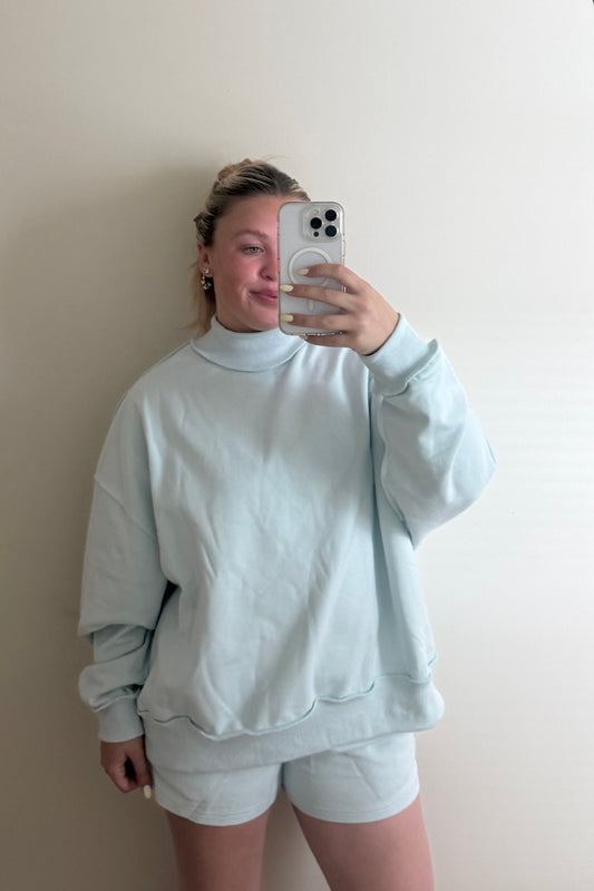 Everyday Mock Neck - Blue