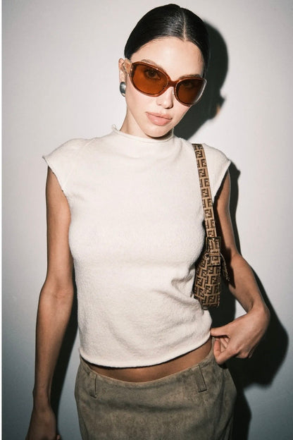 Rowan Knit Top in Cream