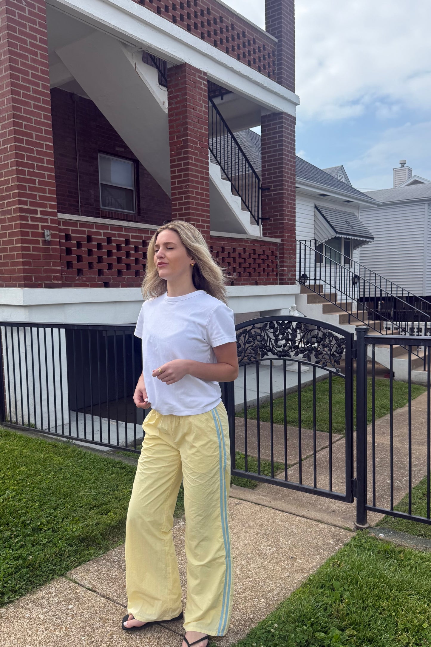 Jet Set Track Pant - Yellow/Blue