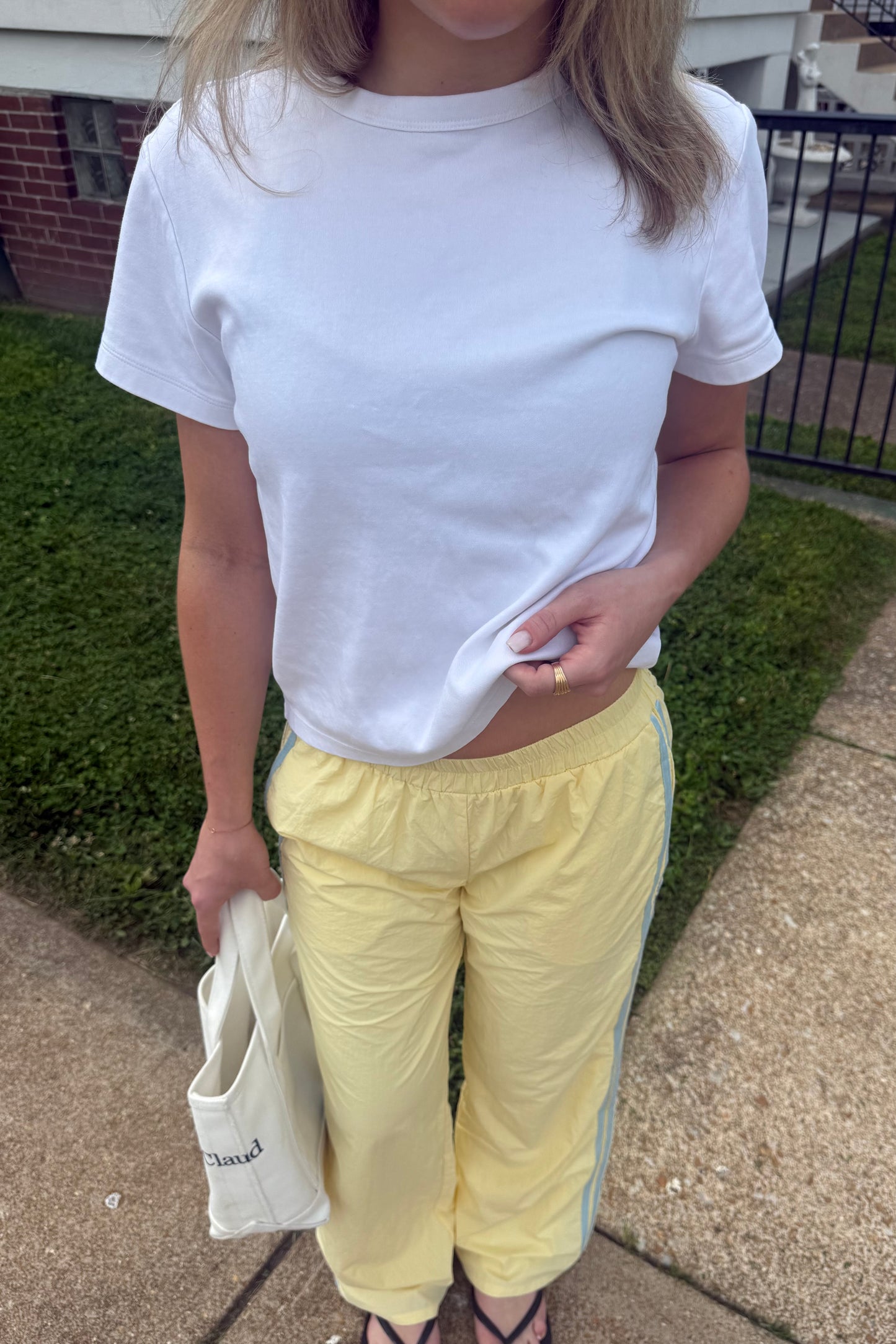 Jet Set Track Pant - Yellow/Blue
