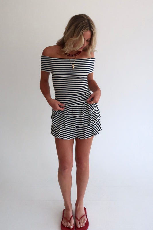 Newport Stripe Set - Navy/White