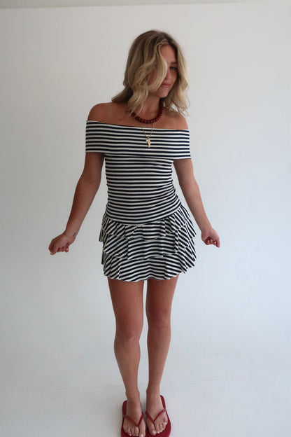 Newport Stripe Set - Navy/White