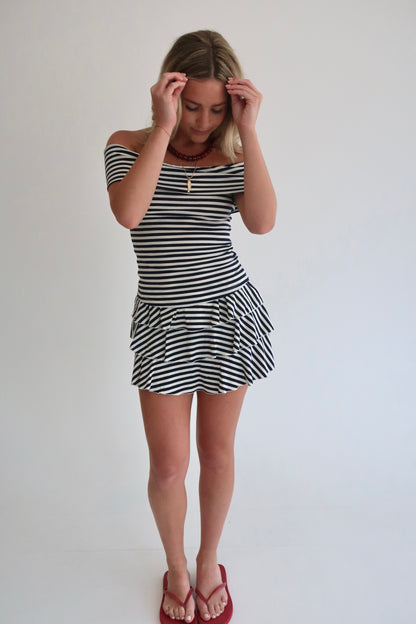 Newport Stripe Set - Navy/White