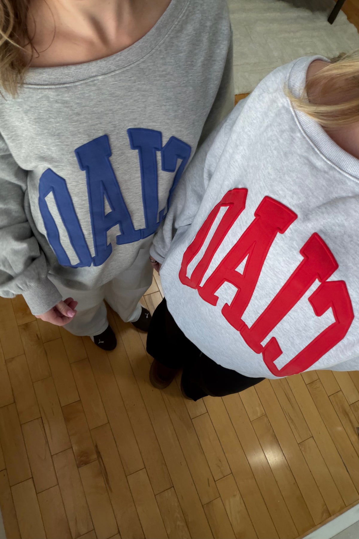 Ciao Off-Shoulder Sweatshirt: Blue