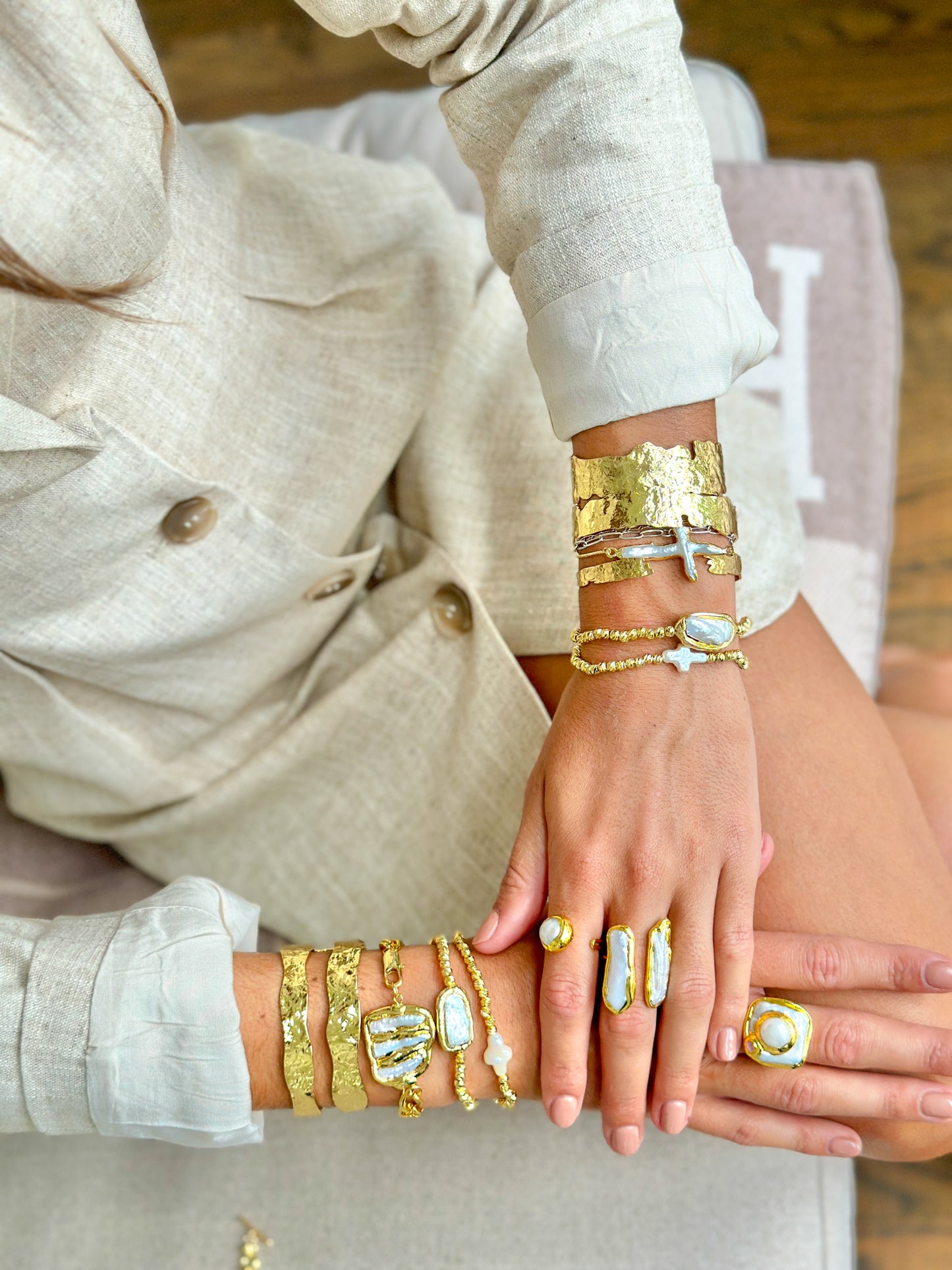 In Faith Cross Bracelet - Gold