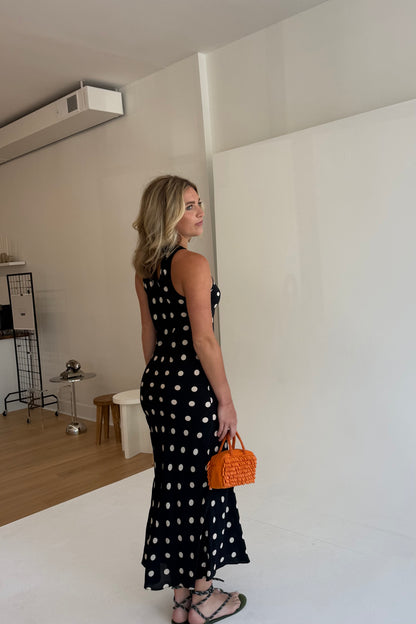 Gia Maxi Dress - Black/Ivory