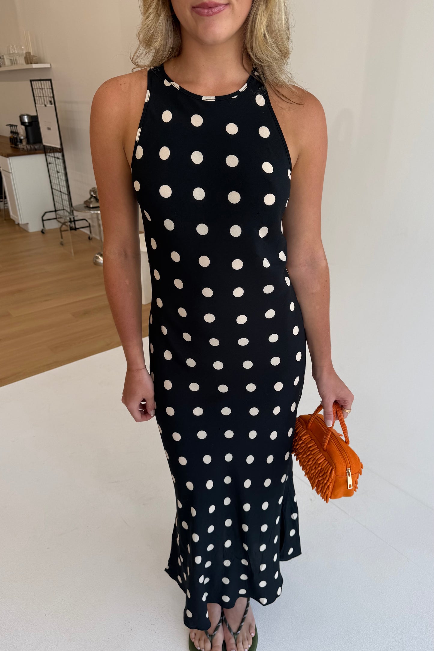 Gia Maxi Dress - Black/Ivory