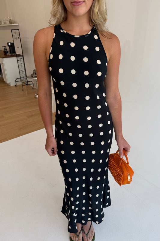 Gia Maxi Dress - Black/Ivory