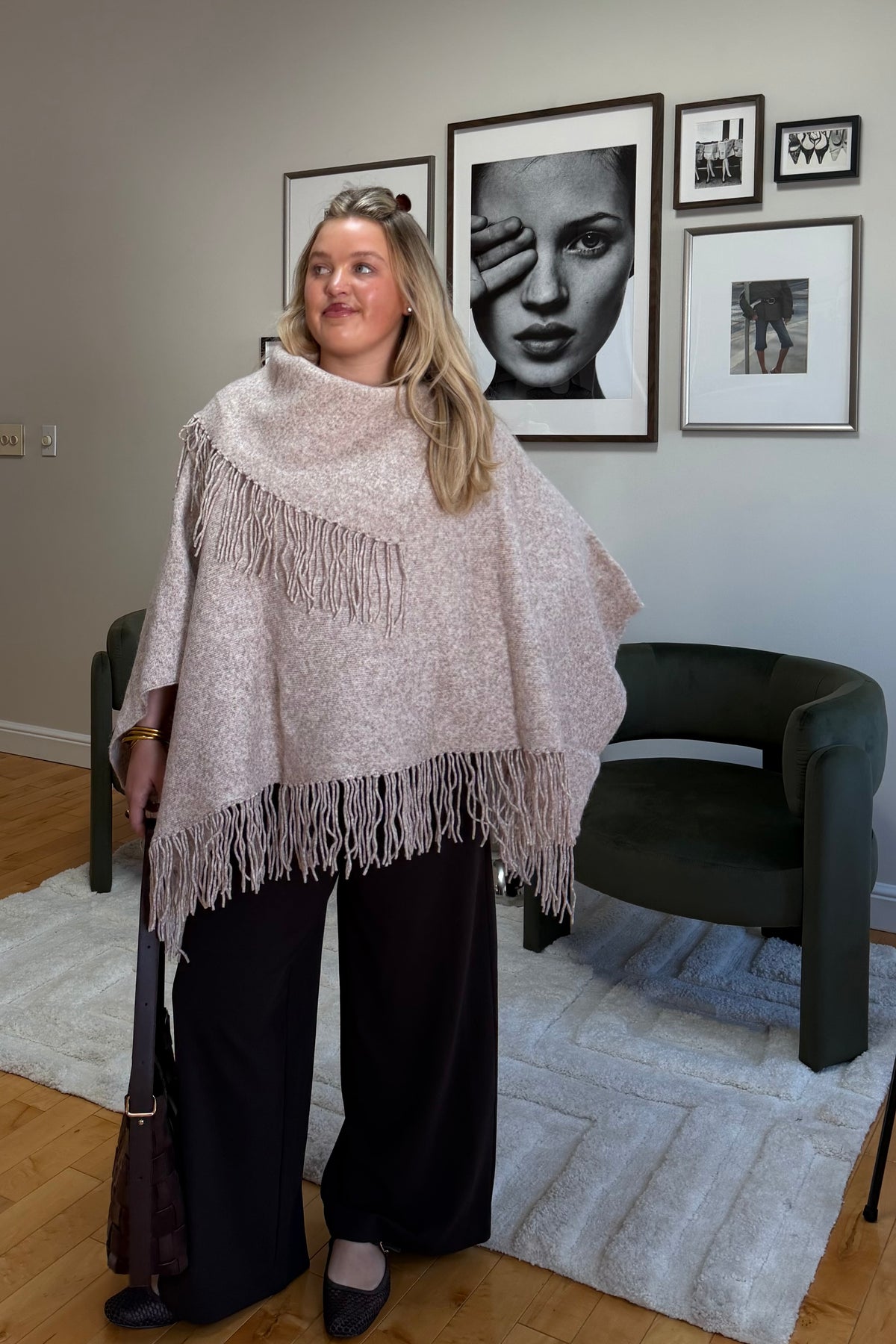 Haven Fringe Knit Poncho