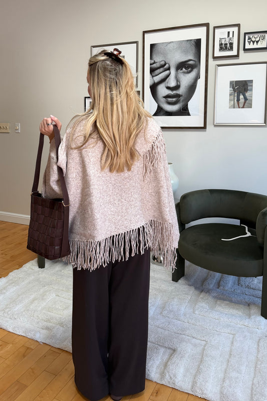 Haven Fringe Knit Poncho