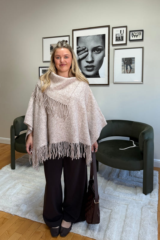 Haven Fringe Knit Poncho