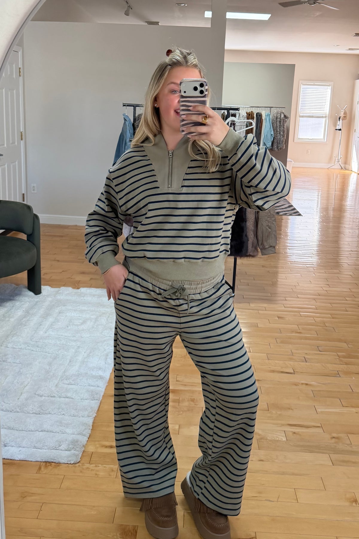 The Off-Duty Stripe Half-Zip