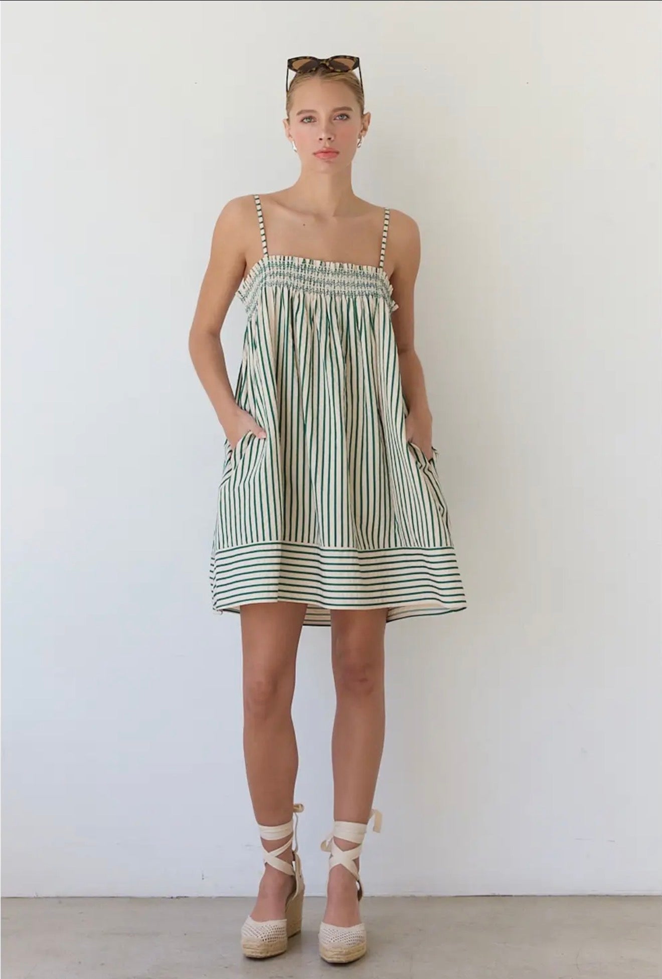 Thea Mini Dress - Green