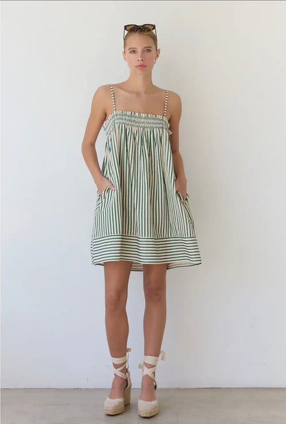 Thea Mini Dress - Green