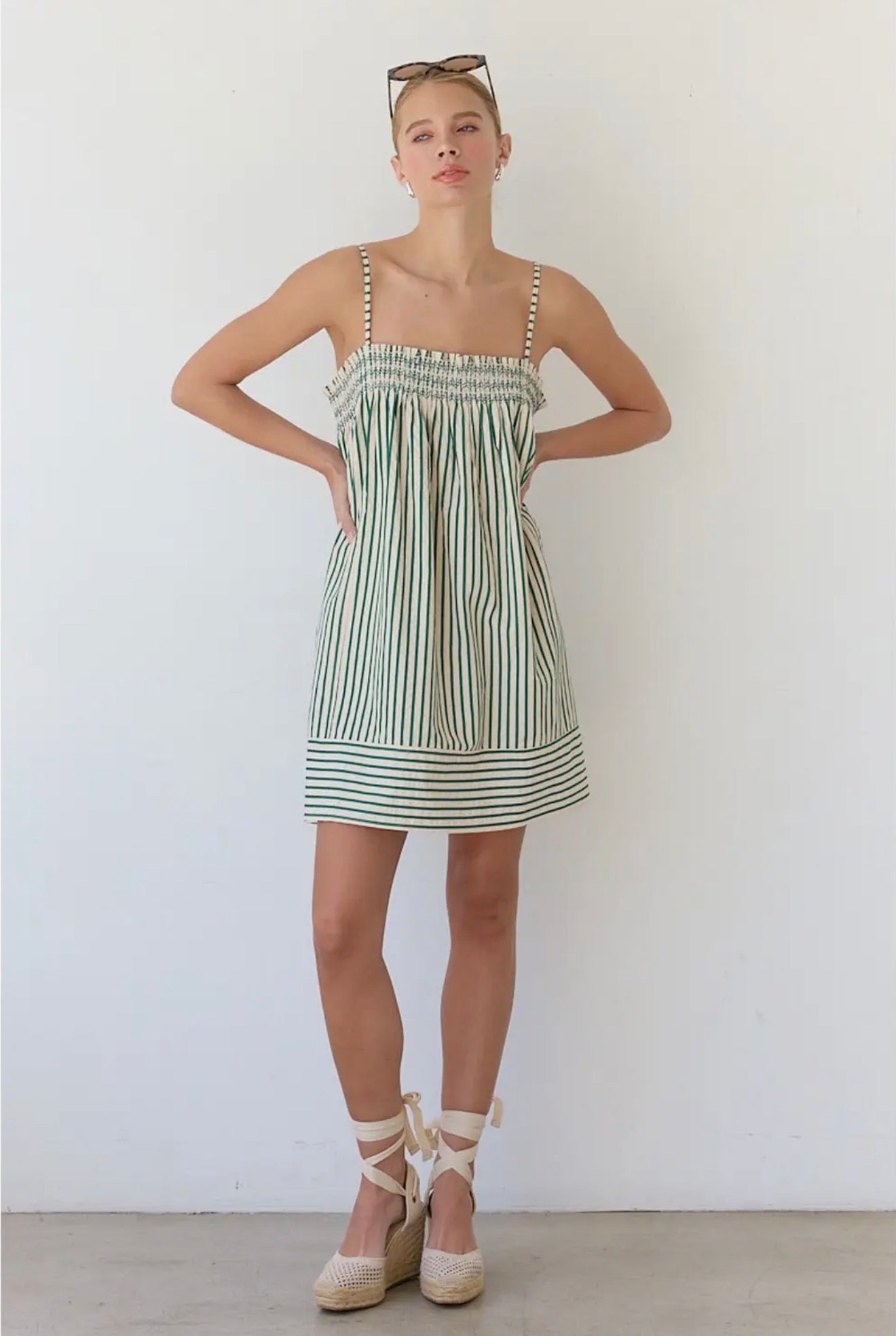 Thea Mini Dress - Green
