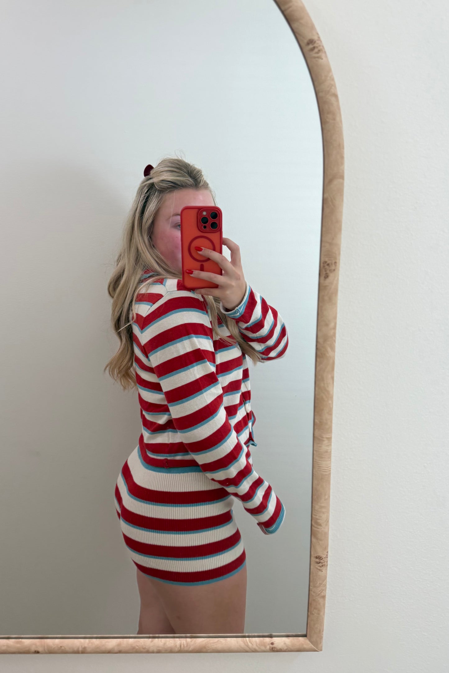 Poppy Striped Knit Short