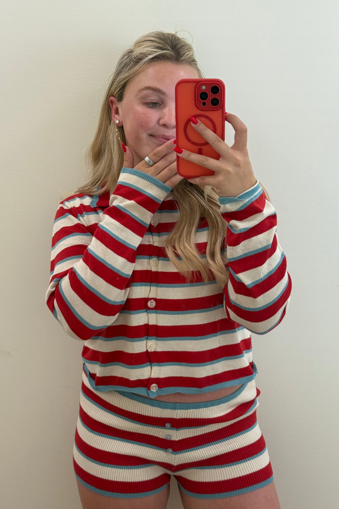 Poppy Striped Knit Short