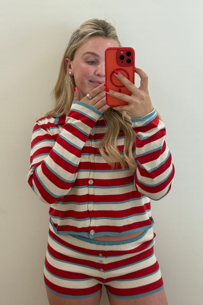 Poppy Striped Knit Short