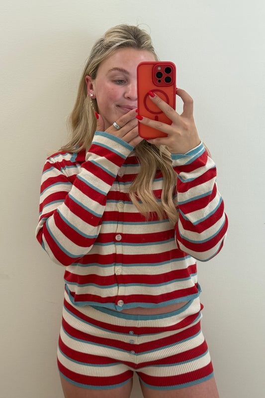 Poppy Striped Knit Short