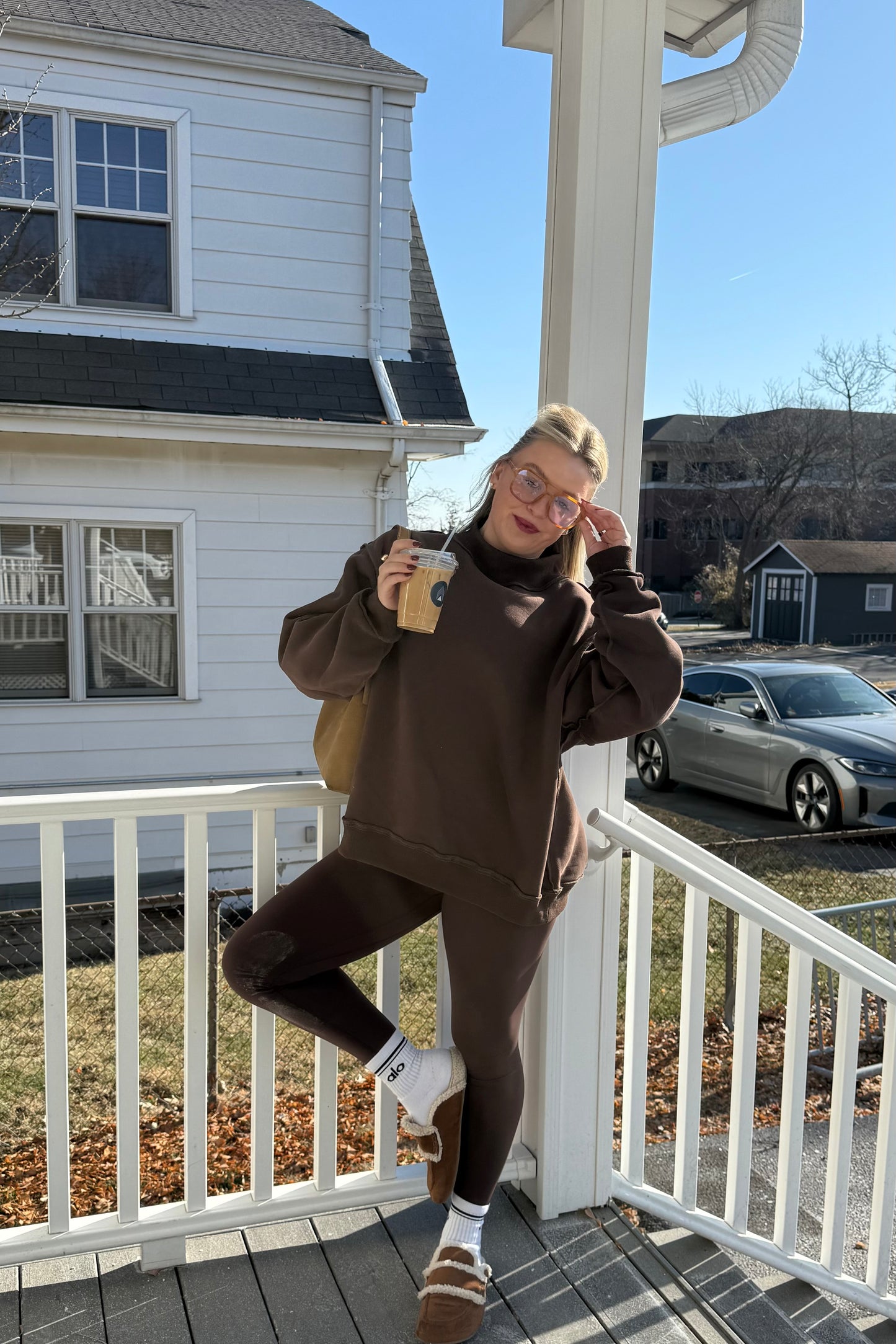 Espresso Mock Neck Pullover