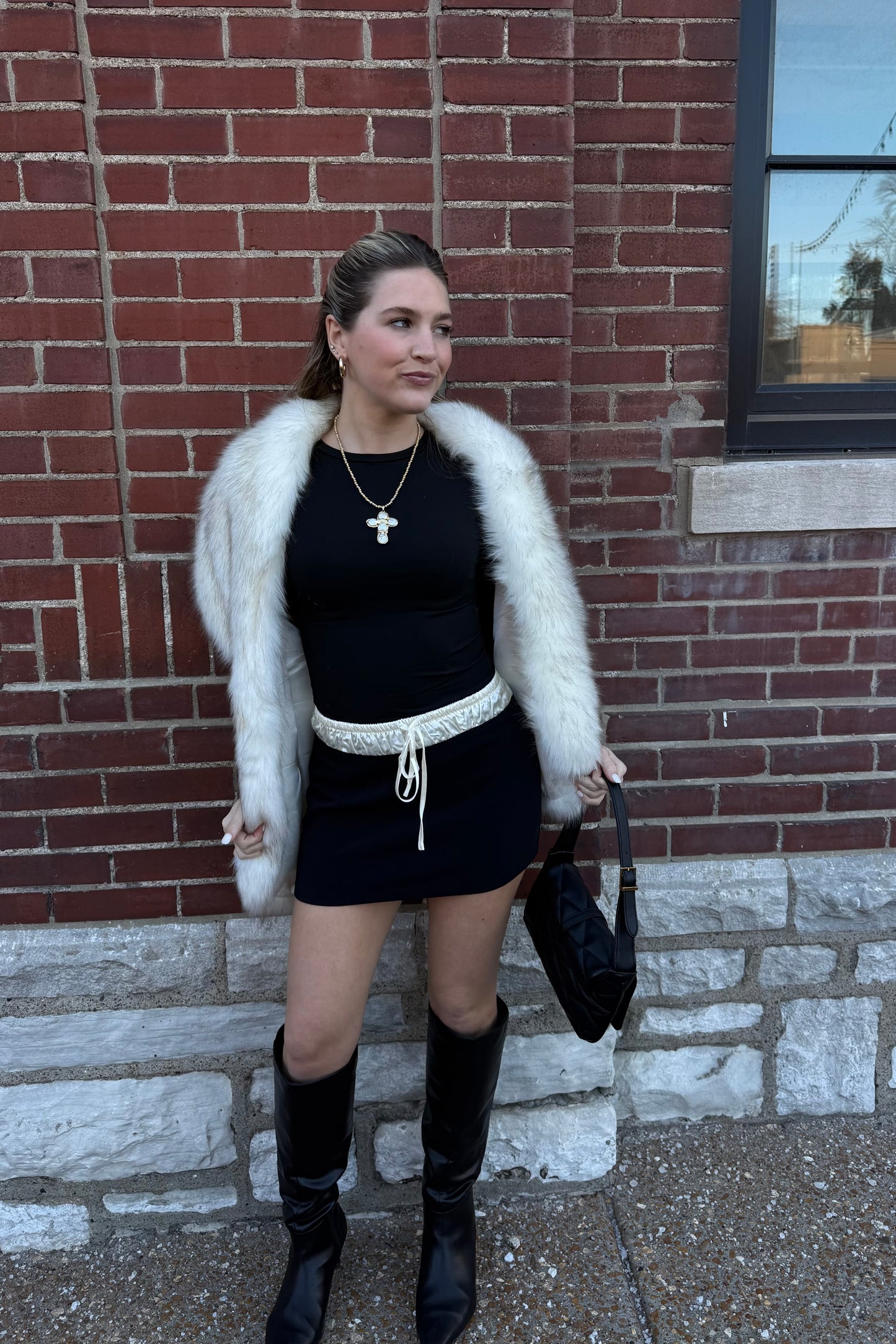 Downtown Satin Mini Skirt