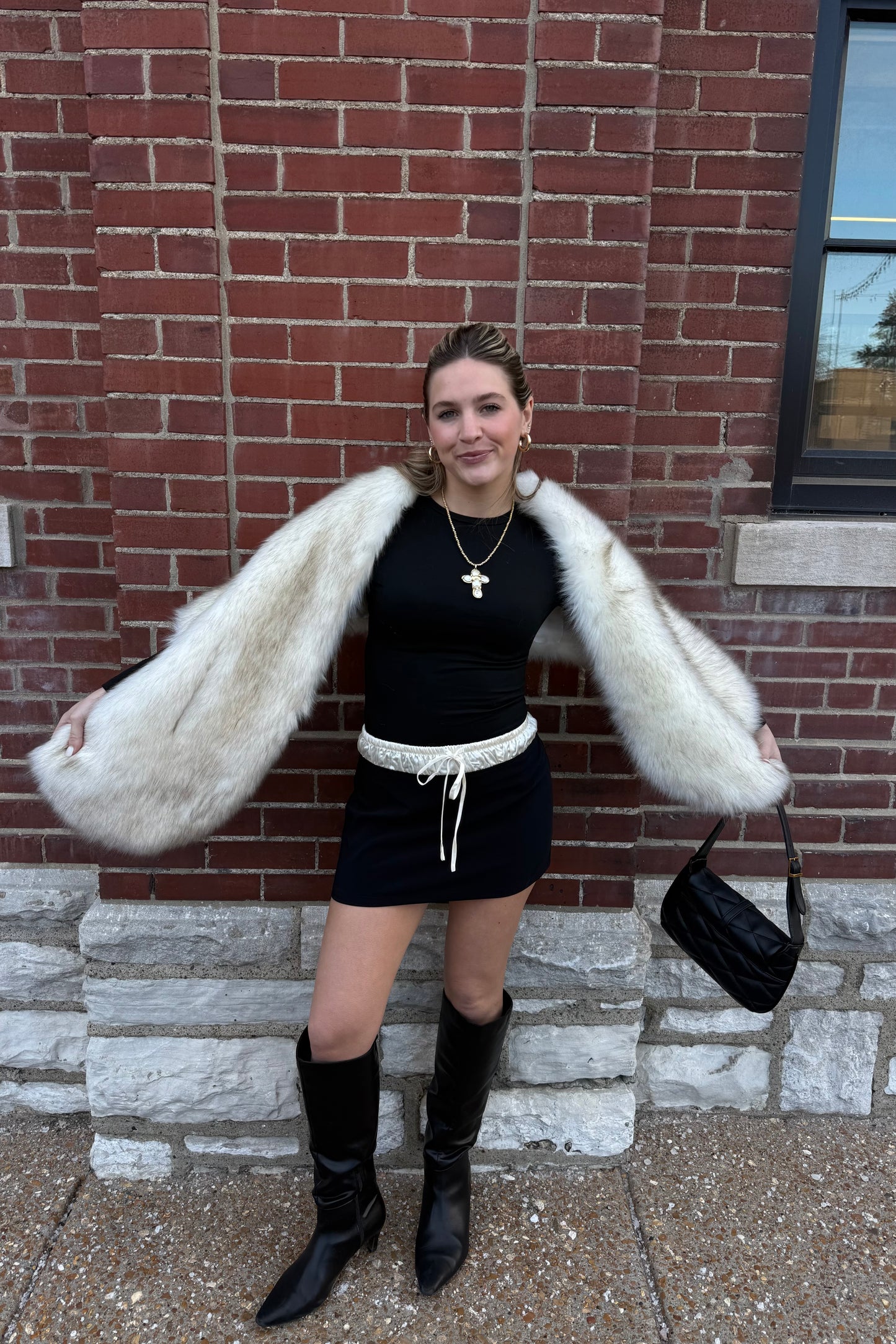 Downtown Satin Mini Skirt